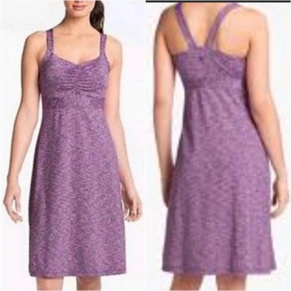 Prana Amaya purple spacedye tank dress